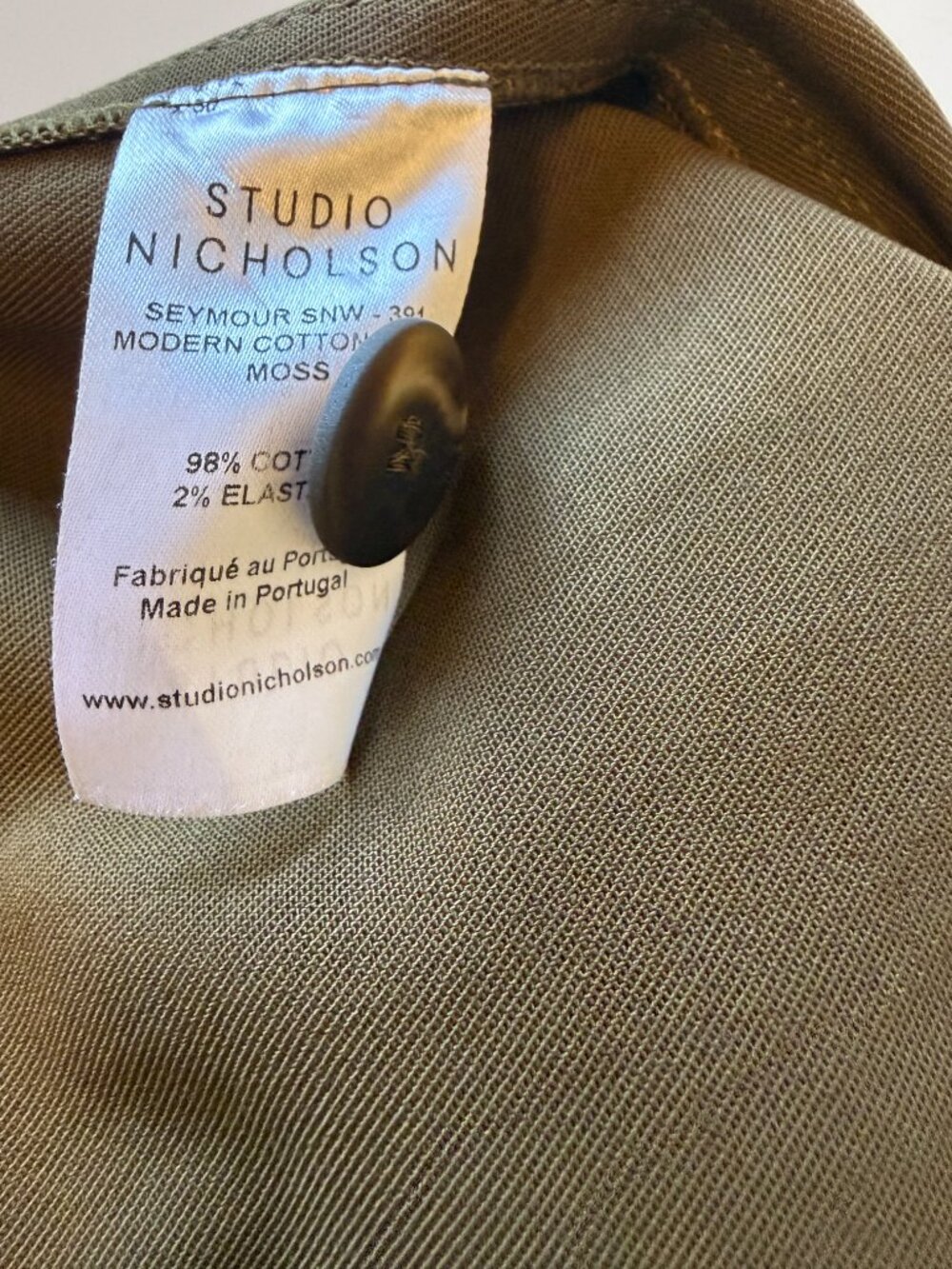 Studio Nicholson Seymour Pant, Moss sz. 1 (US 6) - Picture 4 of 7